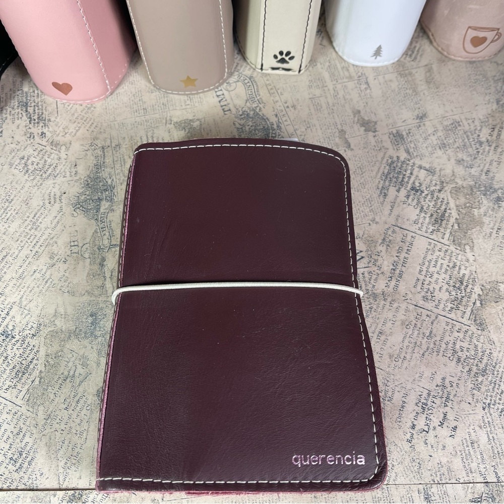 Foxy Fix Handcrafted Burgundy Wine Leather Traveler’s Notebook Cover Made USA
